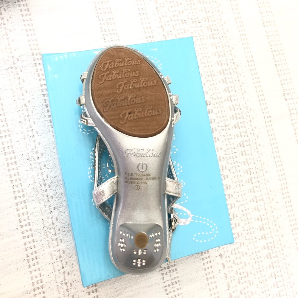 Small heel shoe silver with strap - Picture 8 of 8